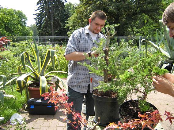 Grzegorz przy pracy.