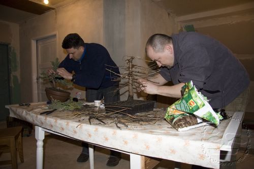 Krzysiek i Karol podczas pracy